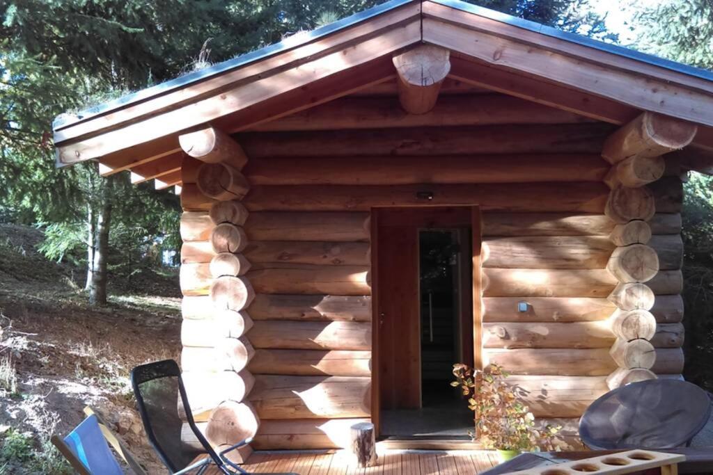 Pialous:Chalet En Rondins Avec Espace Detente La Chapelle-d'Aurec Dış mekan fotoğraf